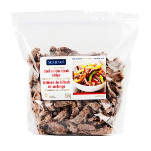 Fully-cooked Seasoned Frozen Beef Sirloin Steak Strips
